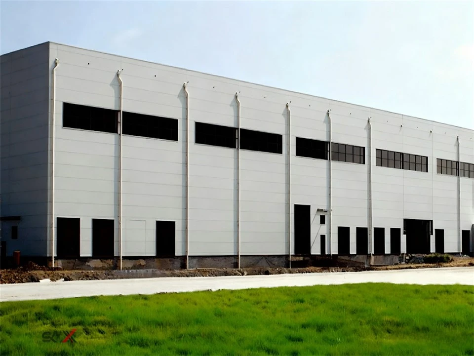 light-steel-structure-workshop-completed-white-wall-cladding
